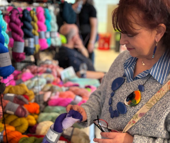 woman at the yarnival